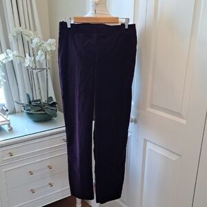 St. John Collection By Marie Gray Royal Purple Velvet Dress Straight Pants 10